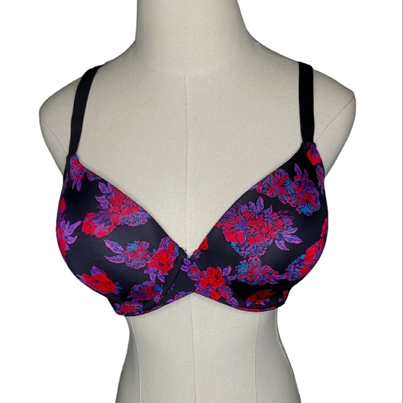 Maidenform Intimates Dark Floral Padded Underwire Bra 40C - Picture 1 of 9